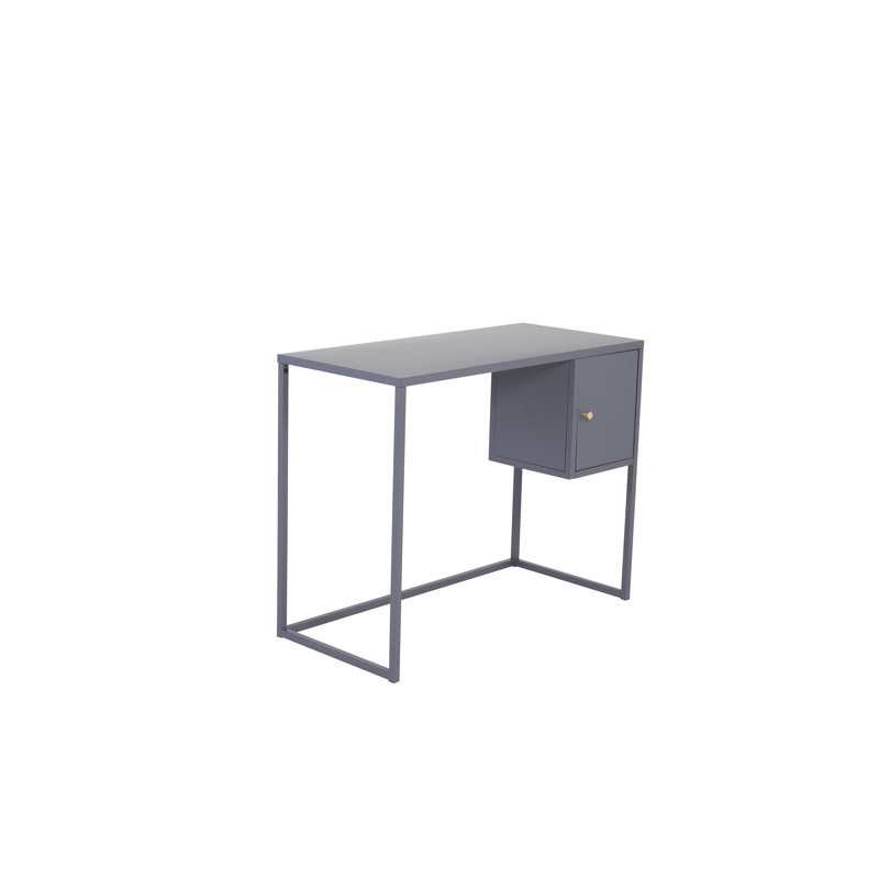 Isiah Metal Writing Desk, Light Grey