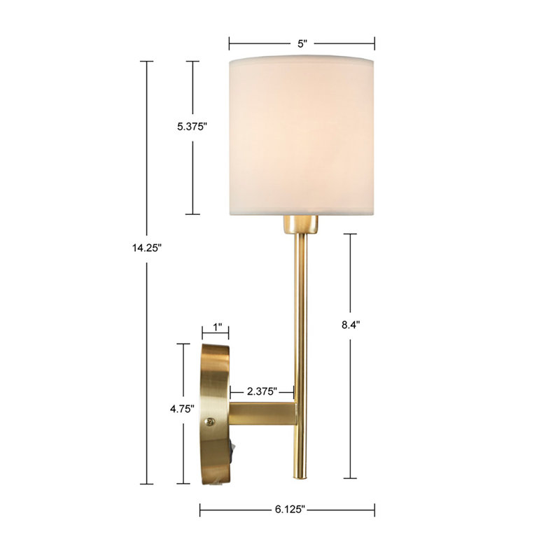 Conway Metal Wall Sconce with Cylinder Shade