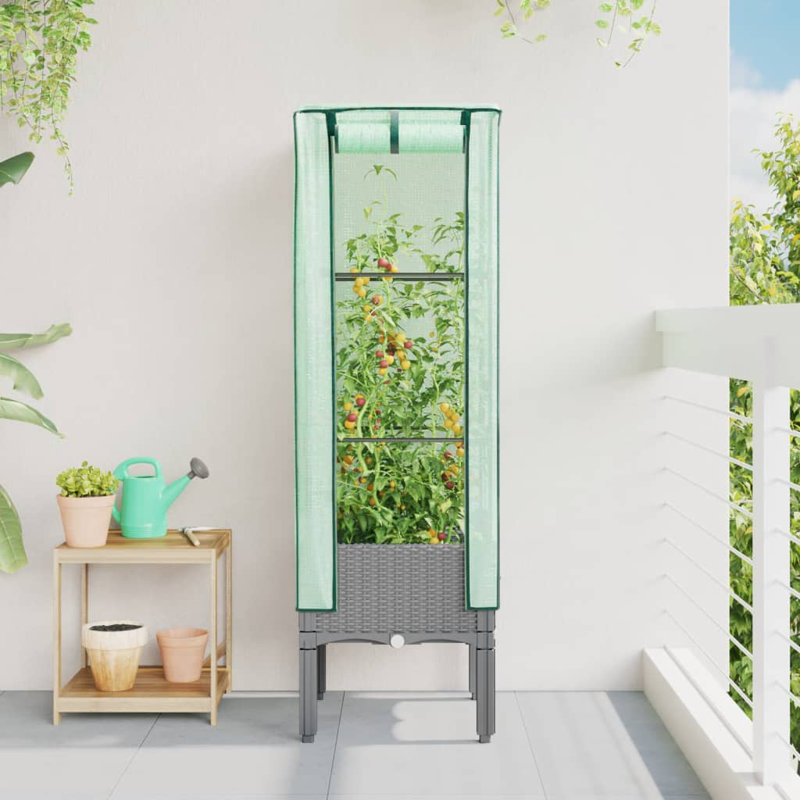 Chakya Raised Garden Bed, Grey/Brown/Blue