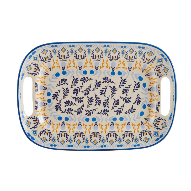 Plat de service Fitz and Floyd Madeline, 15 po, multicolore
