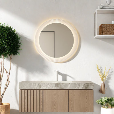 Meuble-lavabo et lavabo de salle de bain flottant Modern, plateau en pierre frittée gris clair, rangement spacieux