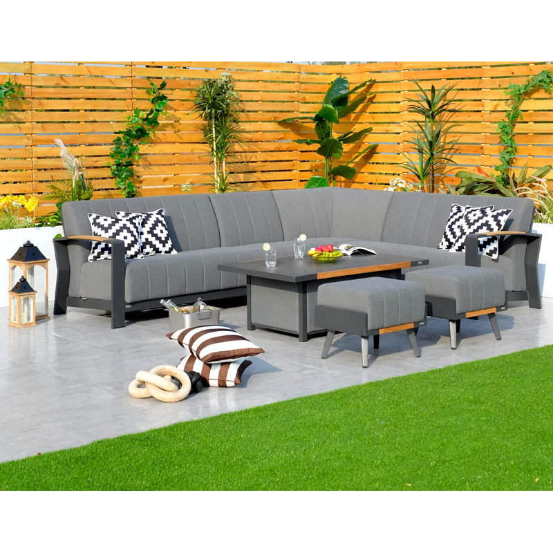 Ensemble de conversation modulaire avec coussins 7 pièces Kimbler