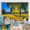 «Sunshine Through The Trees In Blossoming Countryside», reproduction sur toile flottante