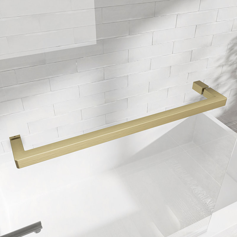 55"-60" W X 72" H Reversible Installation Double Bypass Sliding Shower Door,Aluminium Alloy Frame,1/4"(6MM) Tempered Glass With Nano Explosion-Proof Membrance,Easy Installation