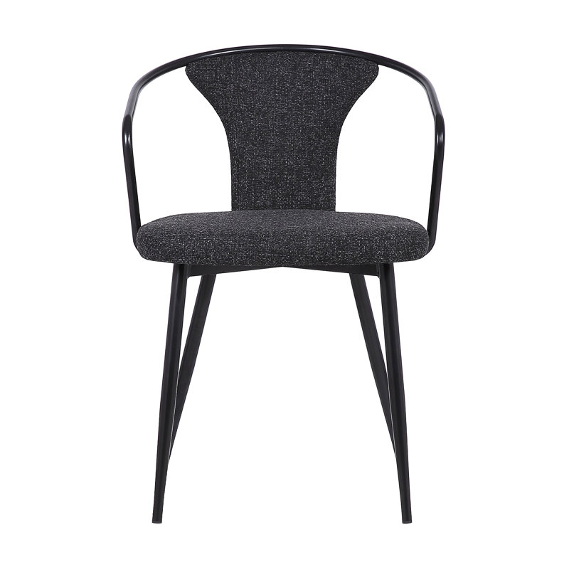 Chaise de salle à manger contemporaine en tissu
