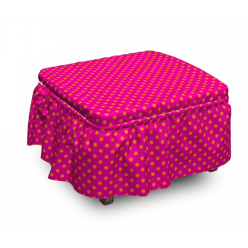 Housse pour repose-pieds pois points