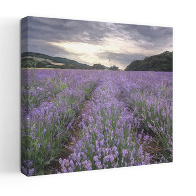 Field Of Lavender Abstract Contemporary Lavender Landscape Architecture Art