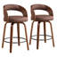 Tabouret de comptoir pivotant confortable avec pieds en bois massif durable-120683911