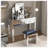 Mirror Desktop Dressing Table, 2 Drawer Dressing Table, without Mirror and Stool