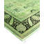 Tapis vert contemporain en laine noué à la main Coronel 5 pi 1 po x 8 pi 2 po