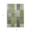Tapis intérieur / extérieur rayé vert et olive 9 pi x 12 pi HomeRoots