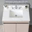 Comptoir de meuble-lavabo 37 po - Pierre frittée à motif blanc, dosseret de 4 po, lavabo rectangulaire, trou de robinet pré-percé, surface de surface en pierre de style intemporel avec mise à niveau élégante-1499943326