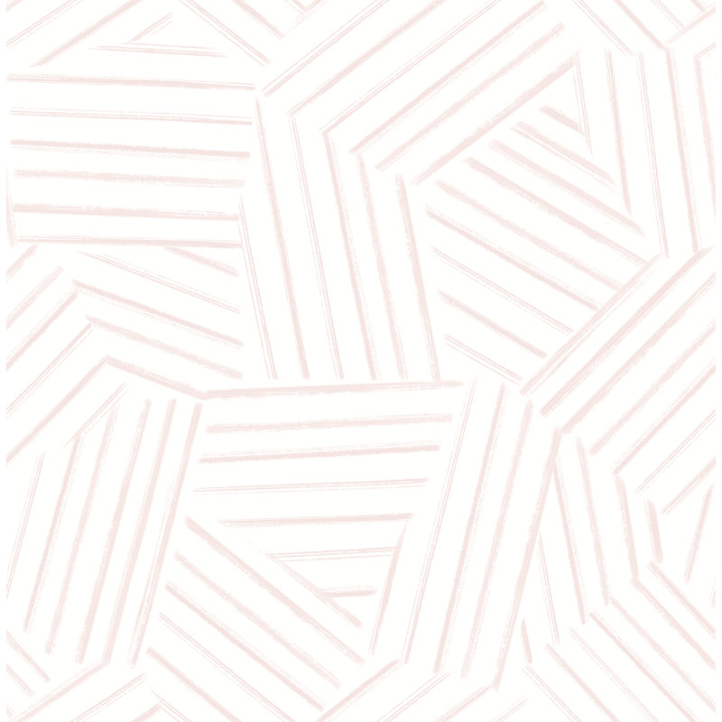 Geometric Wallpaper Roll, Pink