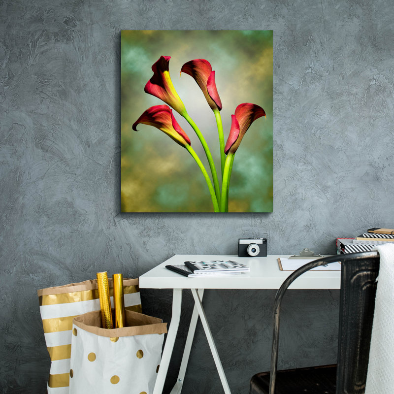 "Fleurs rouges" par Mark Ashkenazi, H 24 po x l 20 po x P 0,75 po