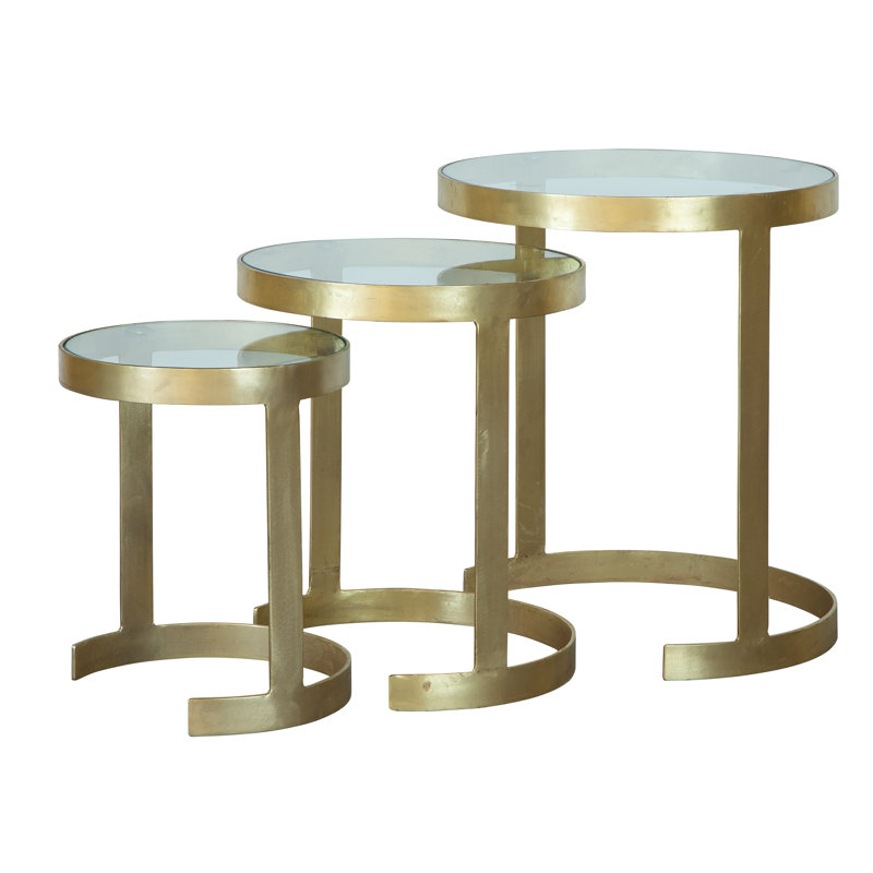 Glass Top Frame Nesting Tables