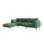 Canapé et chaise modulaire réversible en velours de 111,02 po de large Nedek, 4 pièces-1740802181