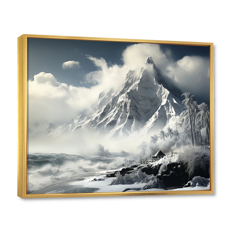 Bernarr Glacier Majestic Clarity II sur toile, H 12 po x l 20 po, Cadre flottant doré