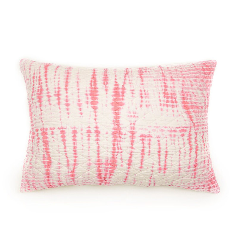 Tie Dye Sham, Standard, Pink/White