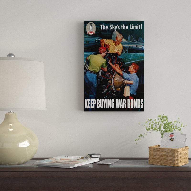 « wwii poster keeping guerre », affiche rétro sur toile, H 26 po x l 18 po x P 1,5 po, Toile tendue, Pas de tapis