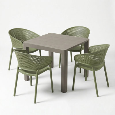 Plastic Patio Dining Set Table,