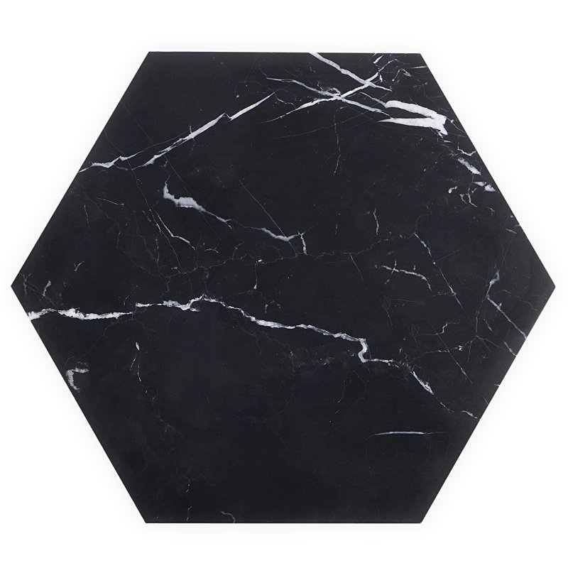Carreau de marbre occultant 10 po x 10 po Nero Marquina