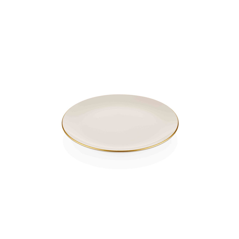 Élégante assiette à dessert en céramique, couleur crème, 7,5 x 7,5 x 0,4 po | 100% céramique lavable au lave-vaisselle, parfaite pour servir les desserts et les hors-d'œuvre | Conception élégante et durable pour toutes les occasions