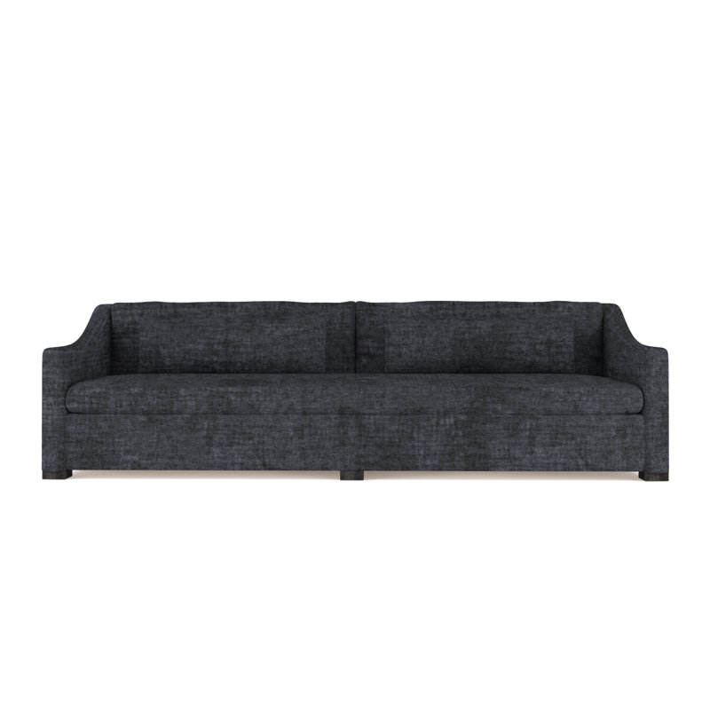 Canapé Crosby, H 32,5 po x l 120 po x P 38 po, Patiné, Velours écrasé graphite