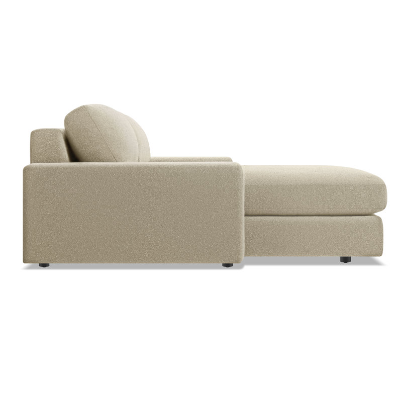 Esker Chaise Sectional, Kelso Blue Polyester, Left Hand Facing