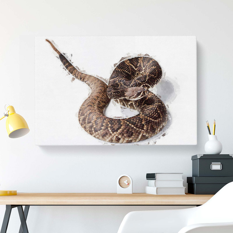 Close to a Rattle Snake in Abstract - Wrapped Canvas, 35cm H x 50cm W x 3cm D