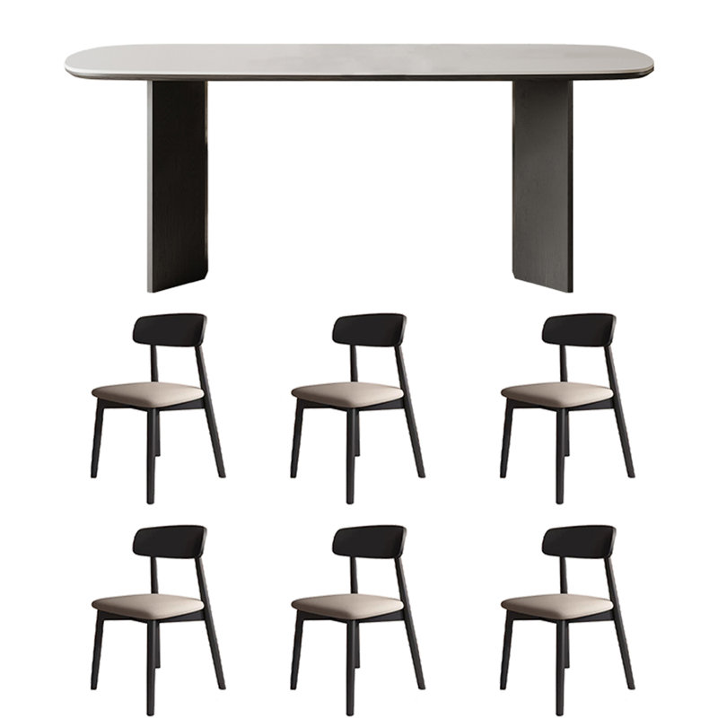 Table de salle à manger et chaise en bois massif Muhésh, H 29,9 po x L 62,9 po x l 31,4 po