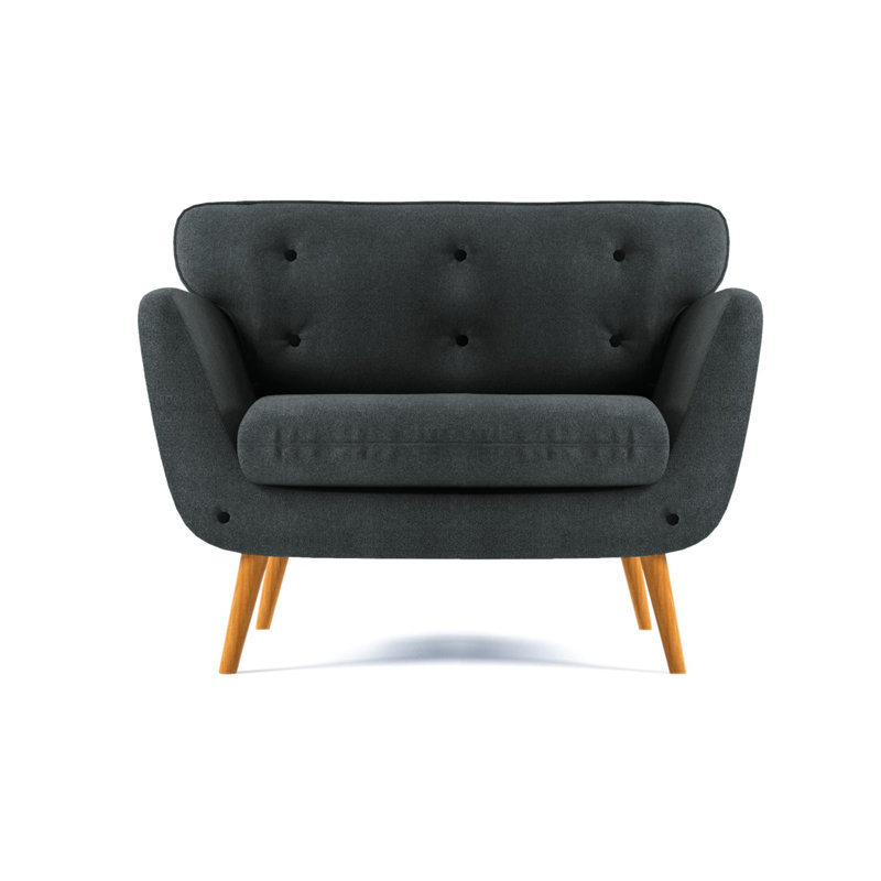 Destini Upholstered Armchair, Dark Grey