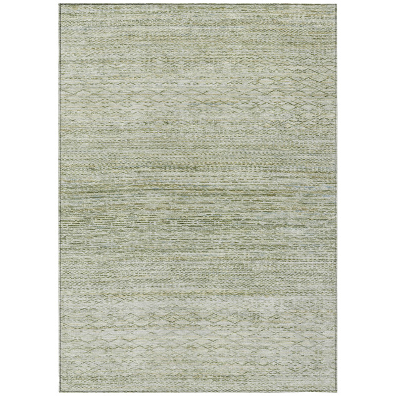 Machine Washable Indoor/Outdoor Kirksville ACN2150 Striped Rug, Rectangle 5' x 7'6"