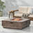 Square Iron Wood Pattern Fire Pit - 50,000 BTU, Perfect for Outdoor Gatherings and Cozy Evenings.