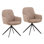 Ravena Upholstered Swivel Dining Chair, Sand (Set of 2)