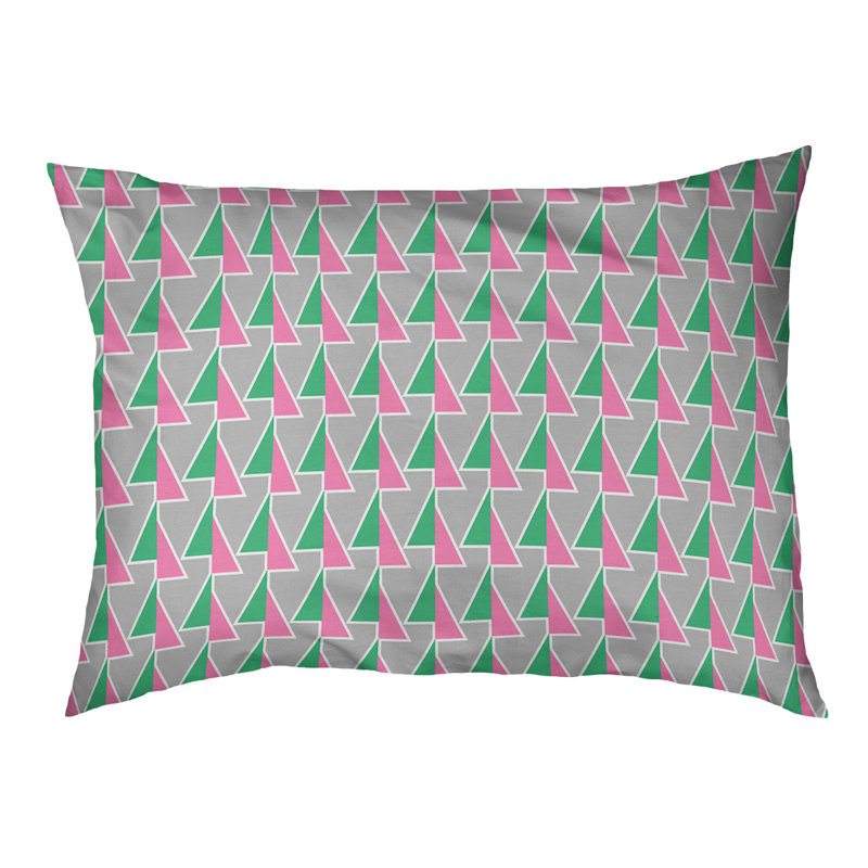 Coussin pour chien Chen, Grand (l 50 po x P 7 po x H 40 po), Vert et rose
