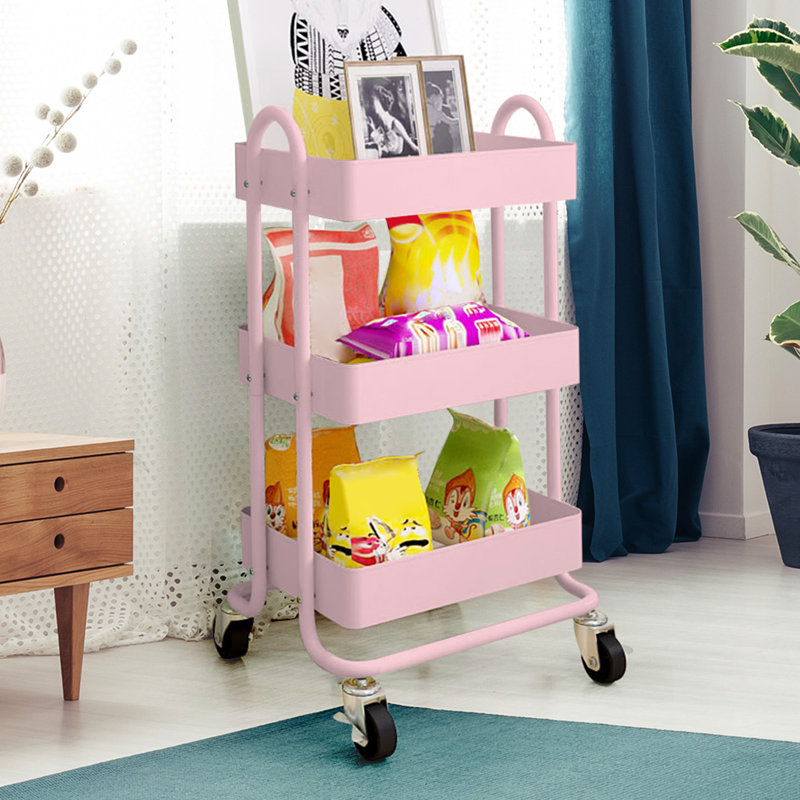 Gryta Metal Bar Cart, Pink