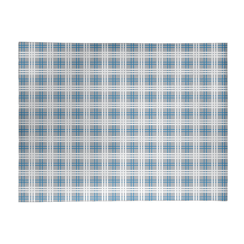 Tapis à carreaux gris, Rectangle 9 pi x 12 pi