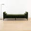Banc rembourré vert olive