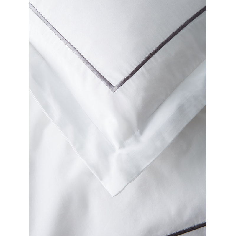 Benin Traditional Percale Duvet Cover, Full/Queen Duvet Cover + 2 Shams, Charcoal/White