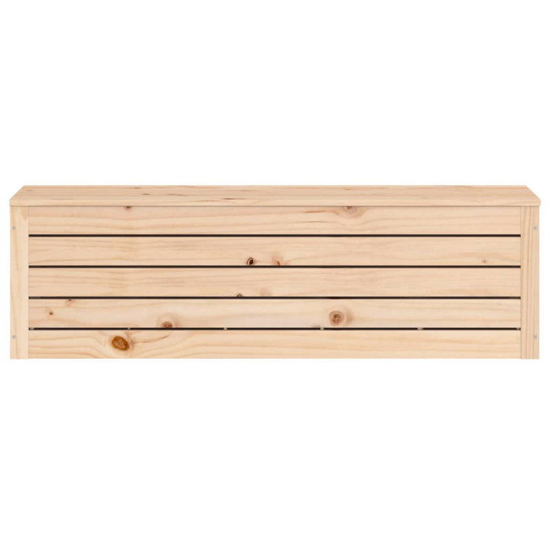 Grande boîte de rangement rectangulaire en bois de pin massif vidaXL, Brun