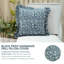 Housse de coussin à motif de volutes Fabcline Home Decor, coton, bleu, himachal-107145526-107145524