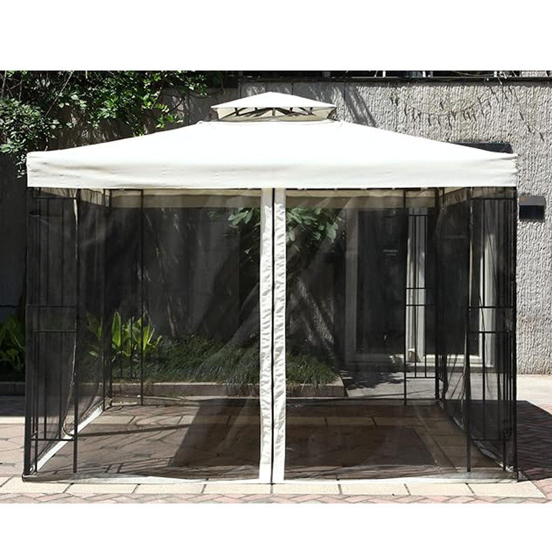 Spacious Outdoor Gazebo Clearance with Outside Mosquito Netting for Garden, with Sturdy and Durable Construction, Beige