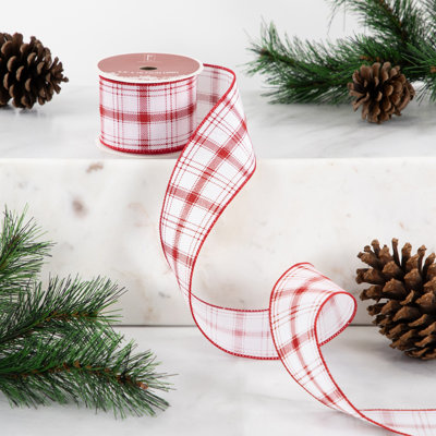 1'' Plaid Fabric Ribbon