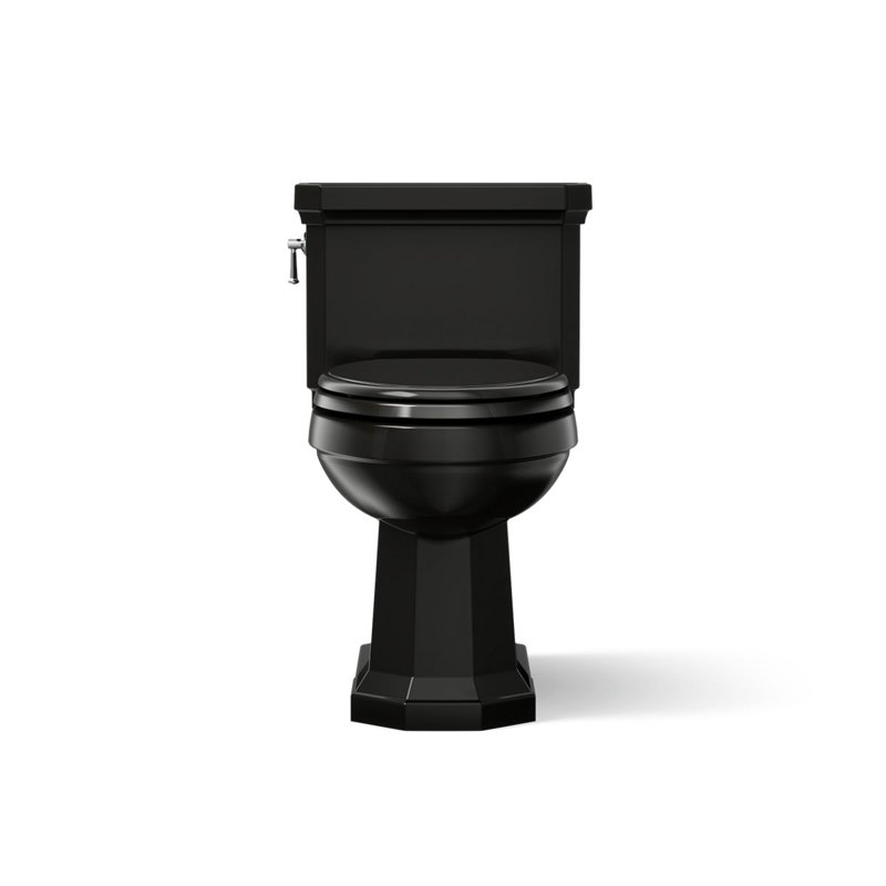 Kathryn™ 1.28 GPF Water Efficient Elongated One-Piece toilet (Seat Included), Black