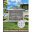 4m x 4m Pop Up Gazebo with Mosquito Net, Waterproof Double Roof Garden Shelter with Carry Bag-129604992