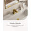 Single-Hole Bathroom Faucet with Pop-Up Drain,  Waterfall Single-Handle Bathroom Sink Faucet  in Brushed Gold-111768962