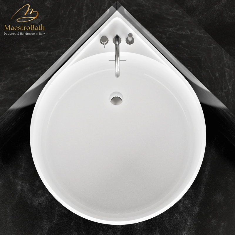 Nova 44.9'' L Freestanding Soaking Bathtub, White