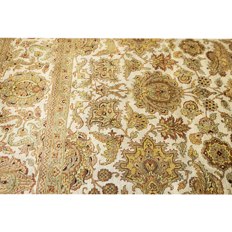 Hand Knotted Wool Area Rug in Grey