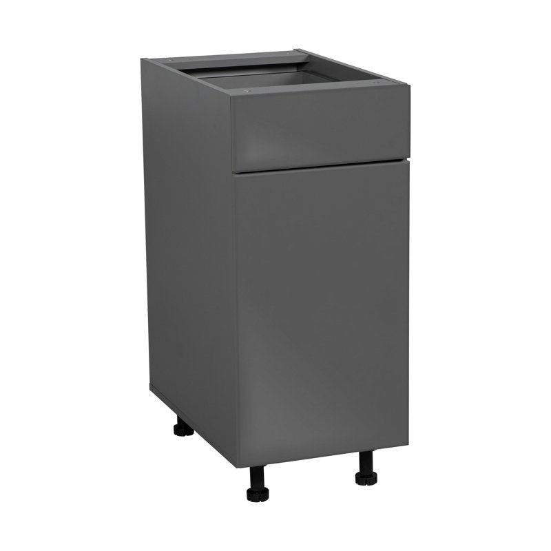 WITKITCHENS 21 "x P 24 x P 34 1/2 H Panneau de particules à base ouverte avec portes en mat , Gris lustré