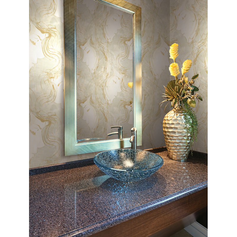 Evans Abstract Roll, Taupe/Gold